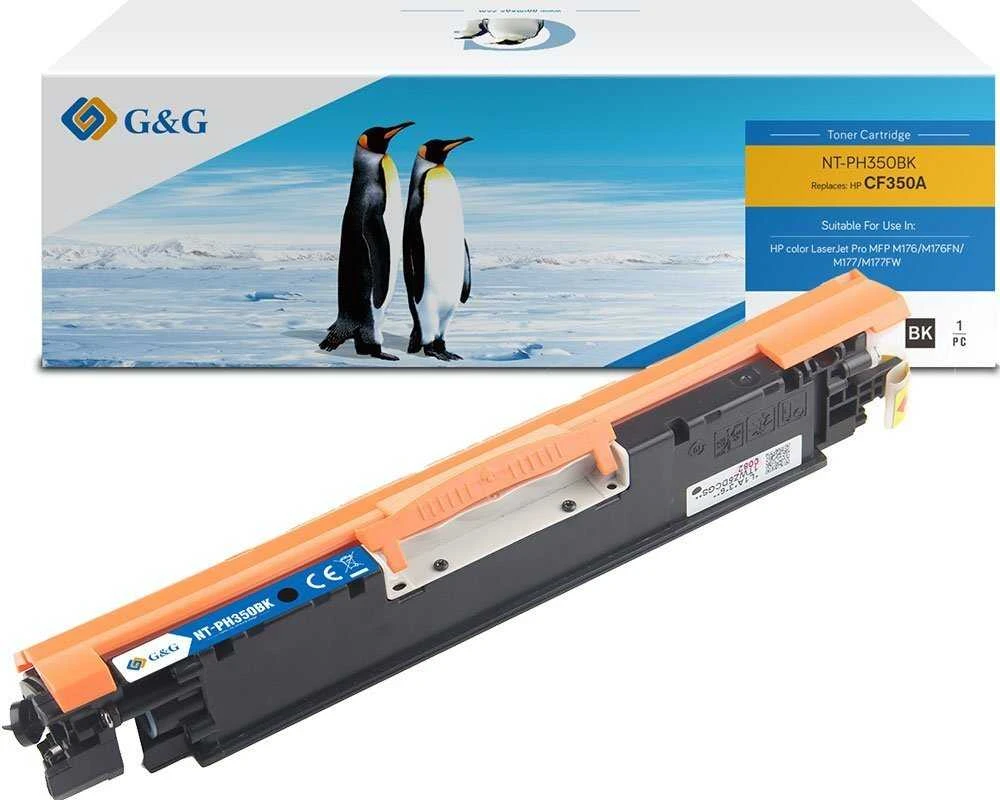 G&G kompatybilny toner su HP CF350A, NT-PH350BK, HP 130A, juodas, 1300s