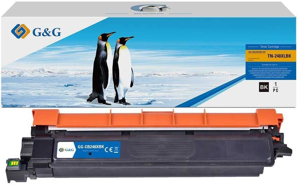 G&G toneris Toneris, suderinamas su Brother TN-248XL BK apvalkalu