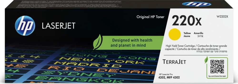 Hewlett Packard (HP) HP 220X Geltona originali LaserJet dažų kasetė