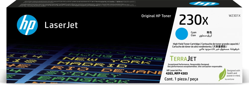 Hewlett Packard (HP) Tonerio kasetė - HP 230X žydra