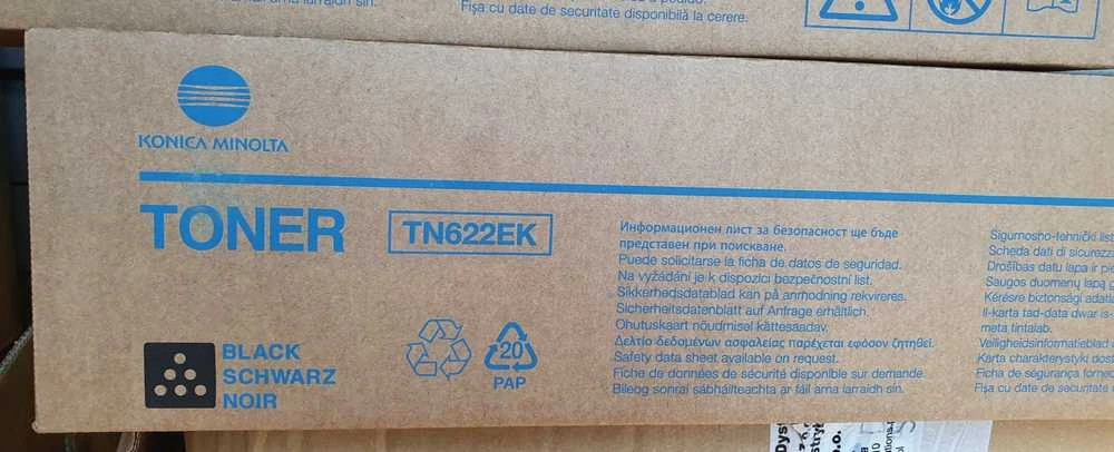 Konica Minolta TN622K (A5E7151) Lazerinė kasetė, Juoda
