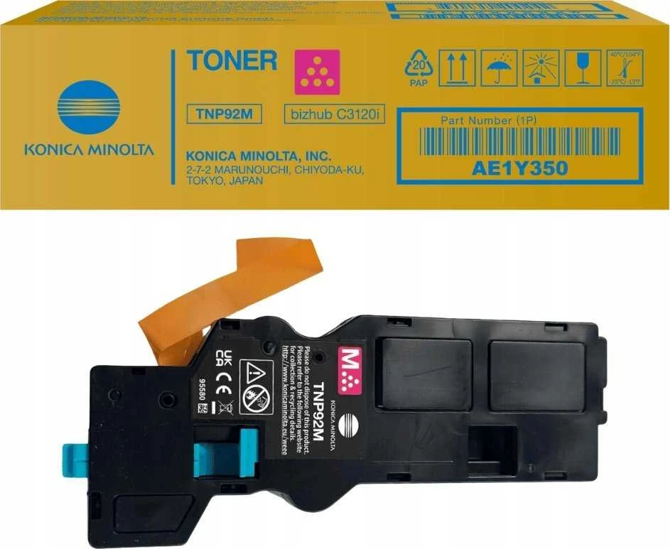 Konica-Minolta TNP92 toneris, rausvai raudonas AE1Y350