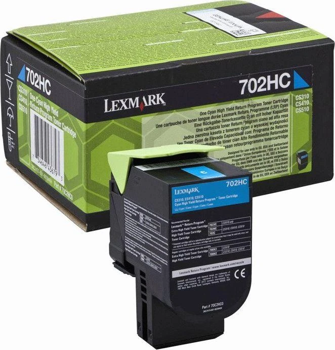 Lexmark 70C2HCE kasetė, žalsvai mėlyna, 3000 puslapių