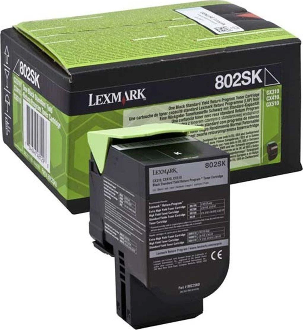Lexmark 80C2SKE Cartridge, Juodas, 2500 pages
