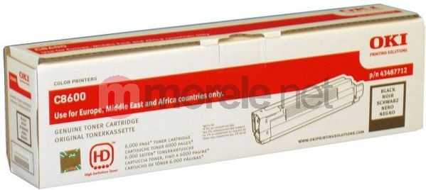 OKI toner juodas for C8600 C8800 6000pages
