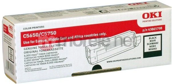 OKI 43865708 tonerio kasetė Originalus Juoda 1 vnt