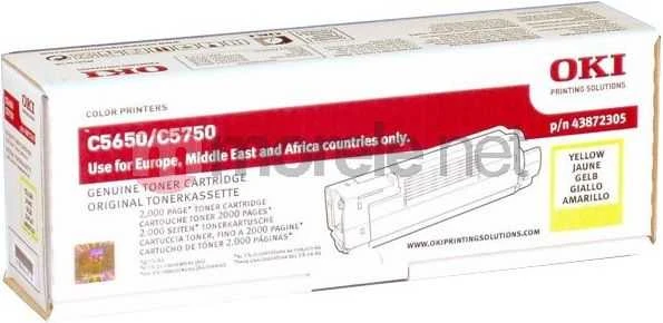 OKI 43872305 tonerio kasetė Originalus Geltona 1 vnt