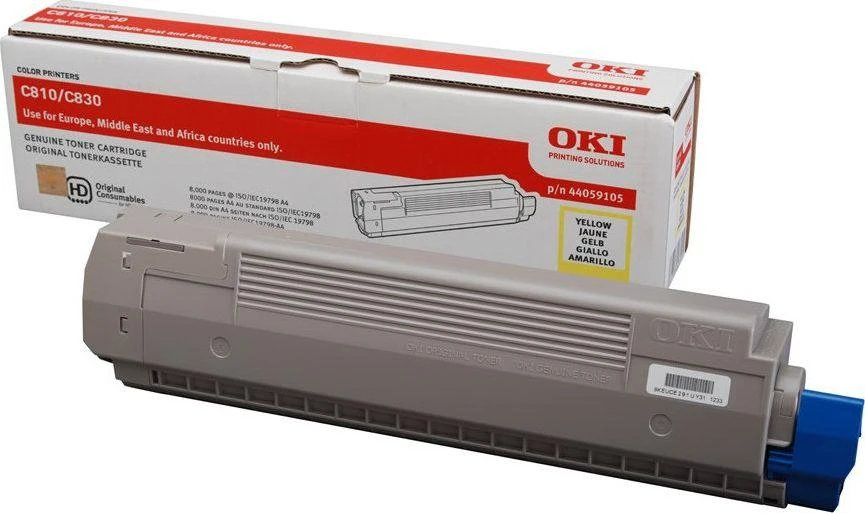 OKI geltonas dažiklis c810 ir c830 8000 puslapiams