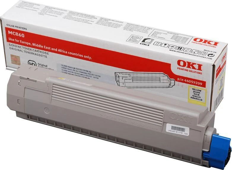 OKI Toneris MC860 geltona 10 000 puslapių