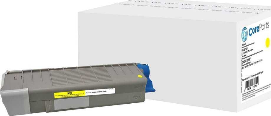 Toneris Quality Imaging CoreParts QI-OK1015Y kasetė su toneriu 1 vnt. Geltonas kasetė
