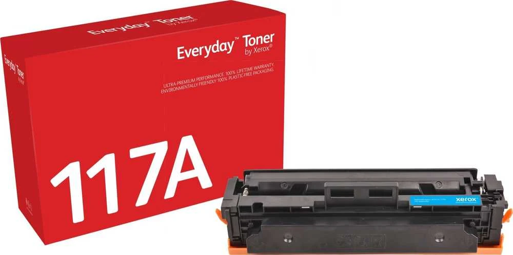 Xerox KASDIENINIS ŽYDRAS TONERIS, SUDERINAMAS SU HP 117A (W2071A) STANDARTINIU C KASE