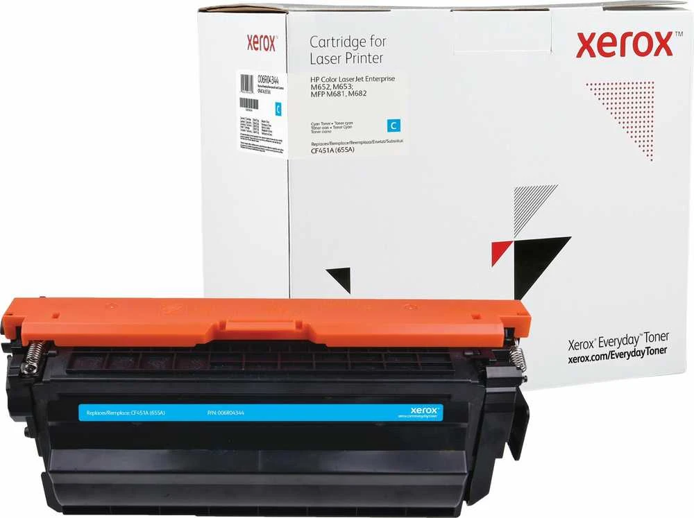 Alternatyvūs „Xerox Everyday“ dažai HP (CF451A) 655A pro HP Color LaserJet Enterprise M652,653(10500str)Cyan