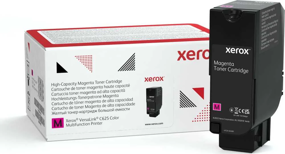 Didelės talpos rausvai raudonas originalus toneris Xerox, skirtas „VersaLink C625“, „C625V_DN“
