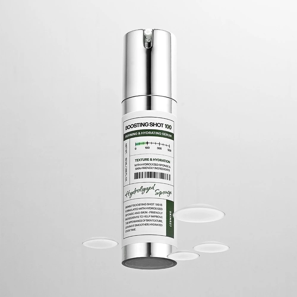 Tony Moly Skin627 „Boosting Shot 100“ + „Cica“ su žaliąja arbata lakštinės kaukės rinkinys: veido serumas 50 ml + lakštinė kaukė 22 ml
