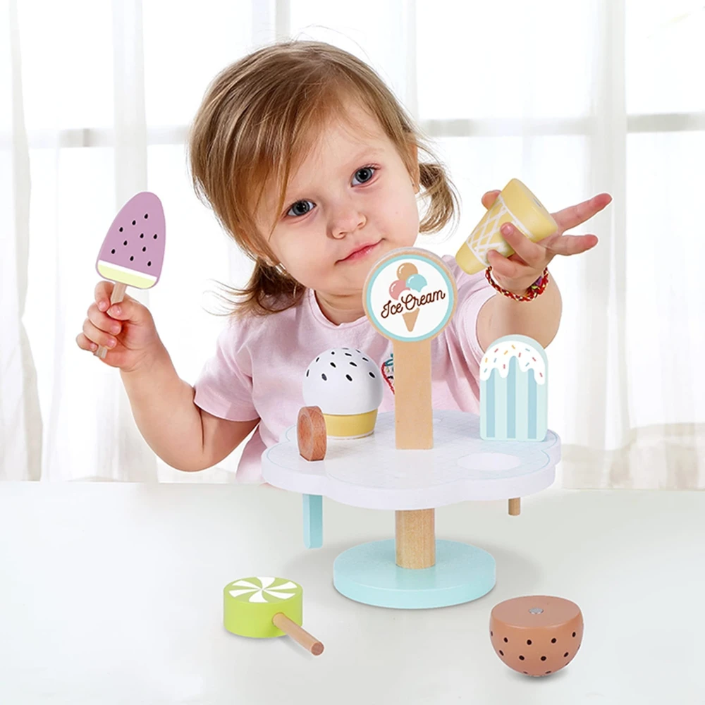 Tooky Toys Mediniai magnetiniai ledai su stovu TOOKY TOY
