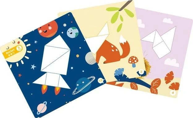 Tooky Toys Medinė dėlionė Tangram TOOKY TOY