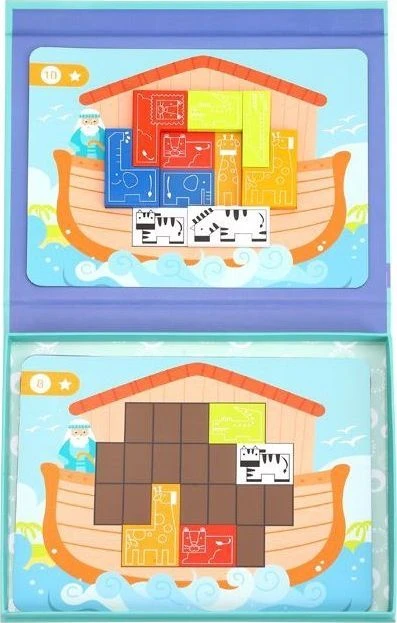Tooky Toys TOOKY TOY Medinė Ugdomoji Dėlionė Arka Nojaus su 26 elementais