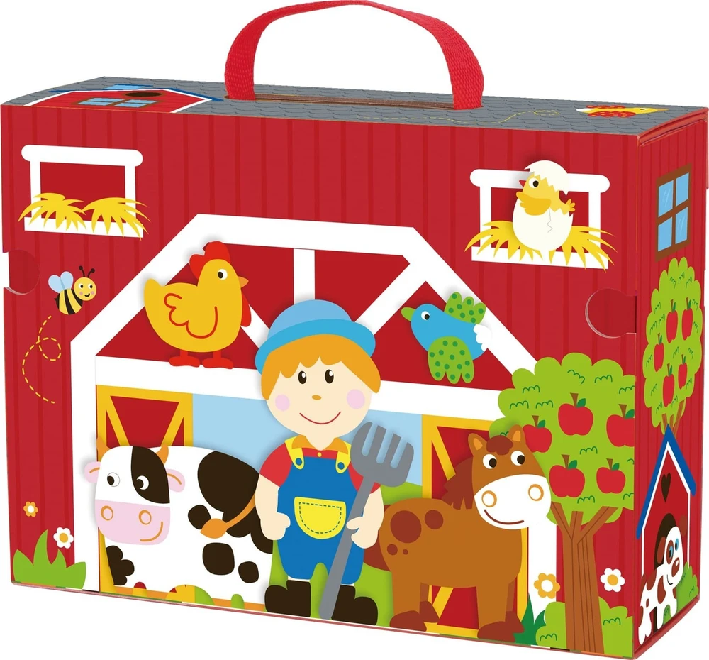 Tooky Toys TOOKY TOY Medinė Ūkis su lagaminu 35 dalys