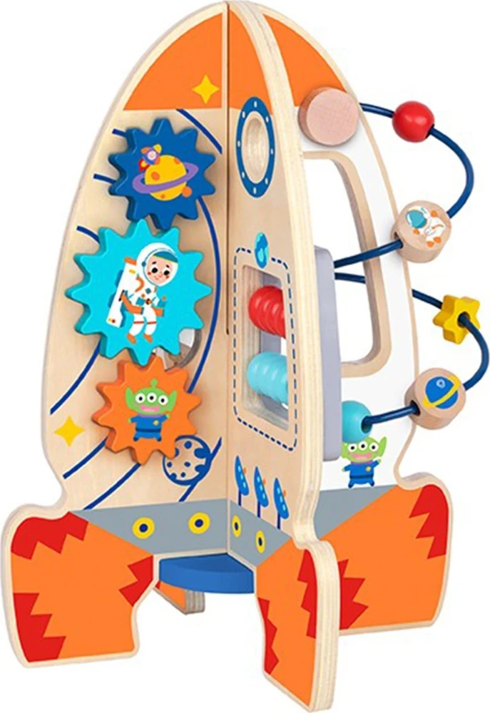 Tooky Toys „Takey Toy Light Wooden“ edinis žaislas Daugiafunkcinė raketa