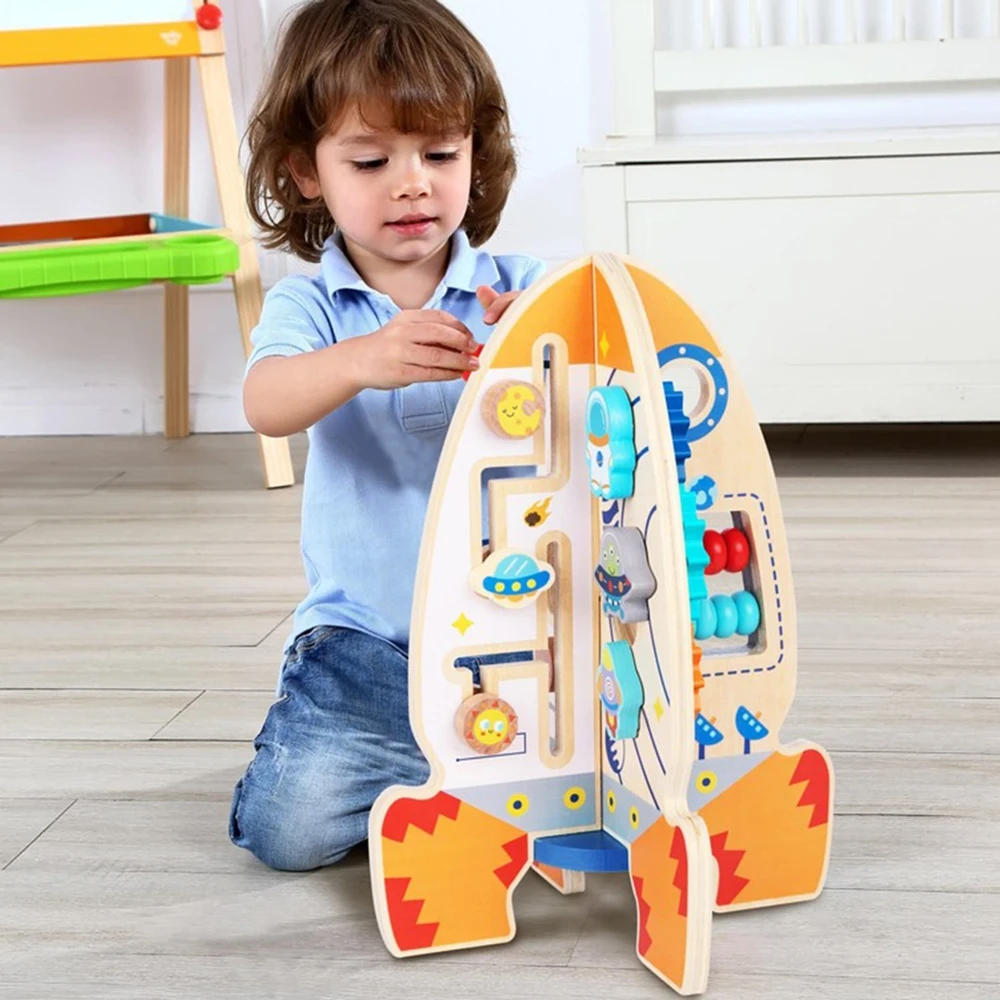 Tooky Toys „Takey Toy Light Wooden“ edinis žaislas Daugiafunkcinė raketa