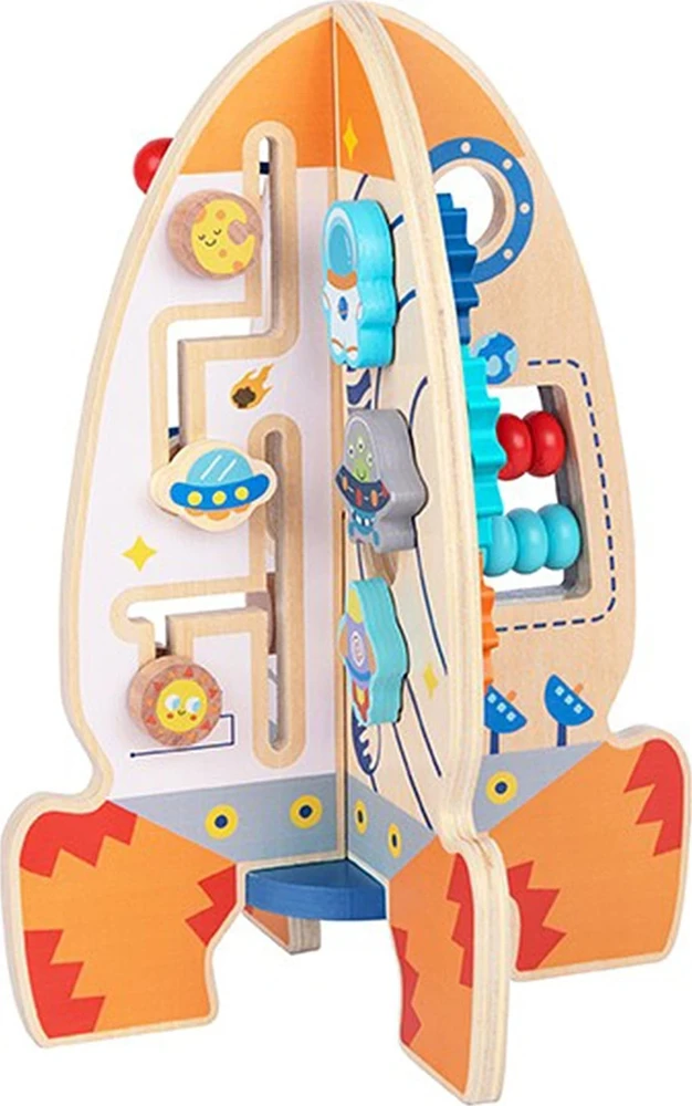 Tooky Toys „Takey Toy Light Wooden“ edinis žaislas Daugiafunkcinė raketa