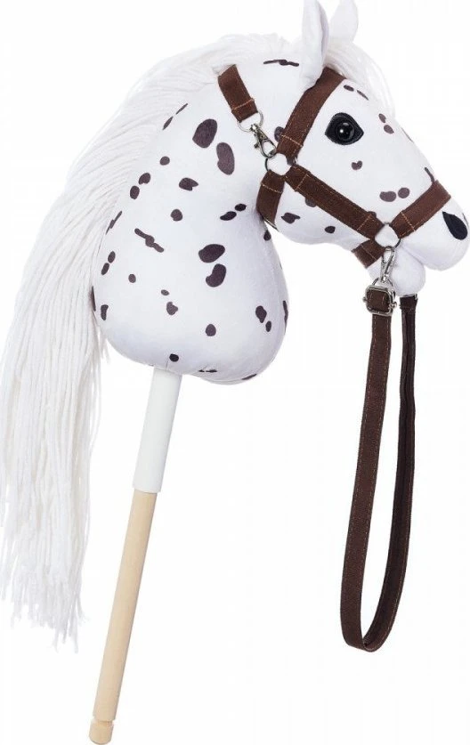 Tootiny Koń Mėgėjiškas arklys hoppihorse a3 leopardas - baltas, tarantulo kailis