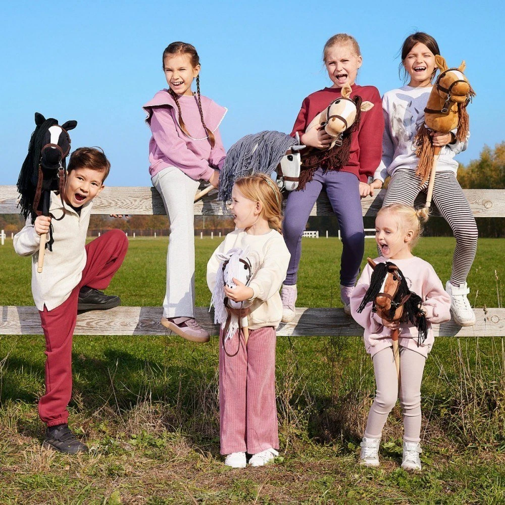 Tootiny Koń Mėgėjiškas arklys hoppihorse a3 leopardas - baltas, tarantulo kailis