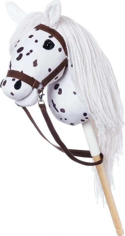 Tootiny Koń Mėgėjiškas arklys hoppihorse a3 leopardas - baltas, tarantulo kailis