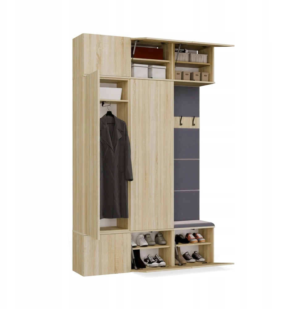Top E Shop Topeshop spinta HAGA III/2Sz1W Ąžuolo SONOMA 2x spintos + pakaba