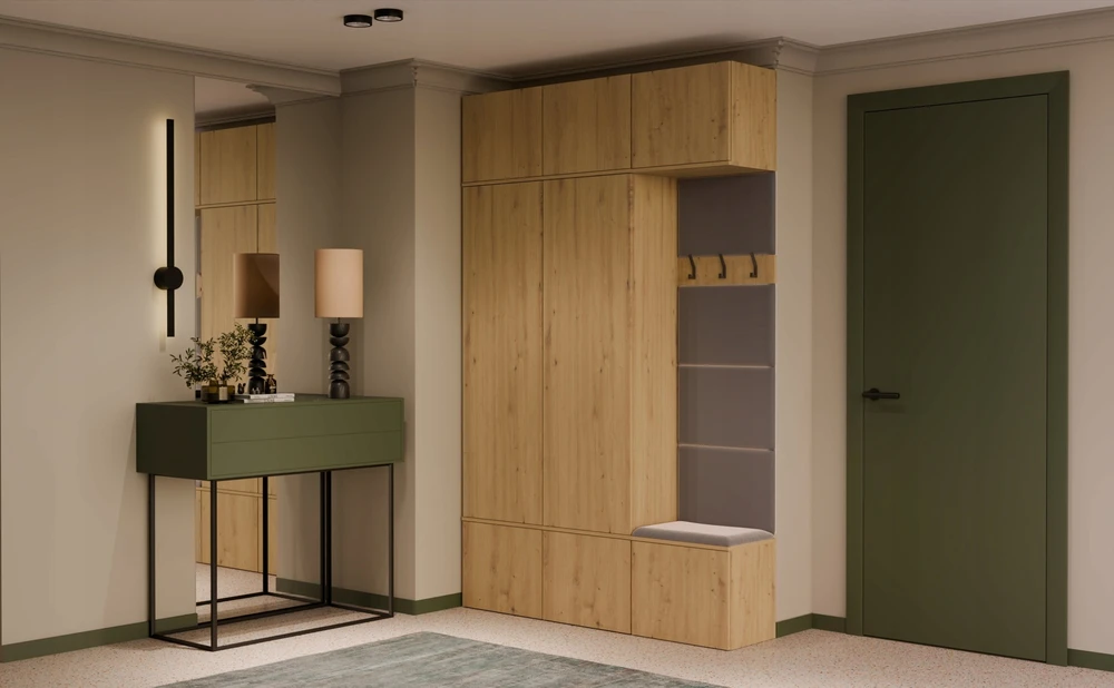 Top E Shop HAGA III 2SZ1W Wardrobe – Artisan Oak