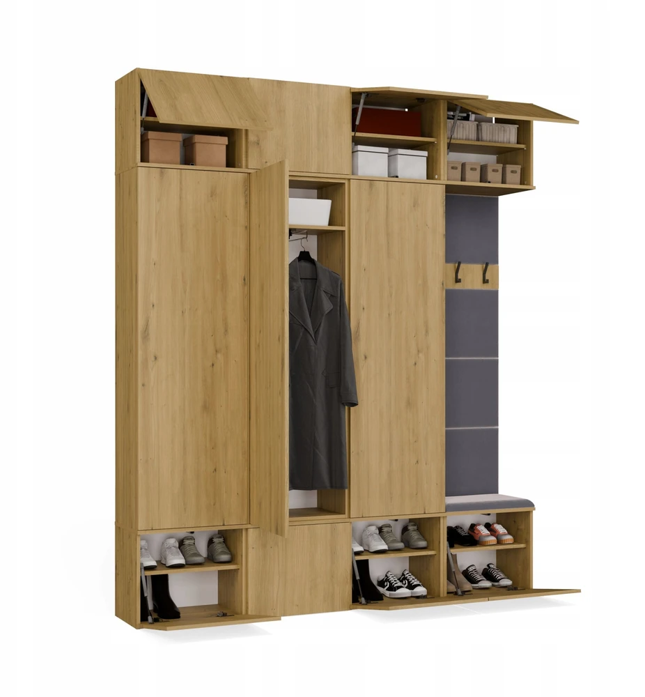 Top E Shop HAGA IV 3SZ1W Wardrobe – Artisan Oak