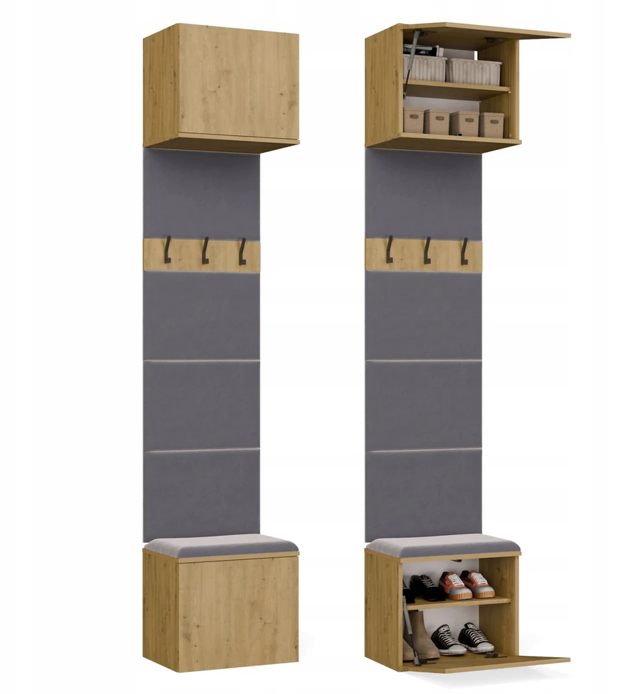 Top E Shop HAGA 1SZ Artisan Oak Coat Rack