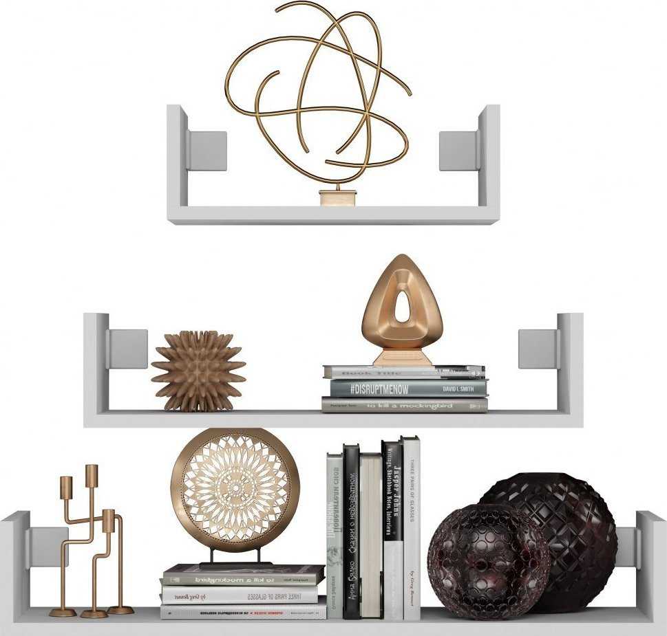 Top E Shop Sieninė Lentyna - Topeshop MOBI 3P BIEL, Balta