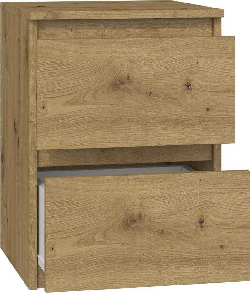 Top E Shop Naktinis Staliukas - Malwa, 2 Stalčiai, Ąžuolas Artisan