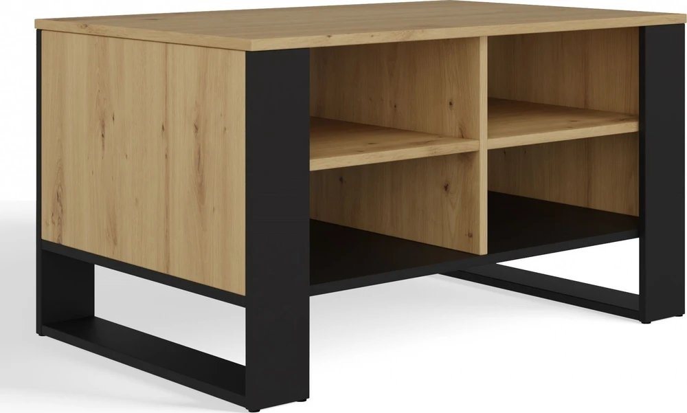 Top E Shop MODERN 4P ARTISAN COFFEE TABLE WITH Juodos KOJOS