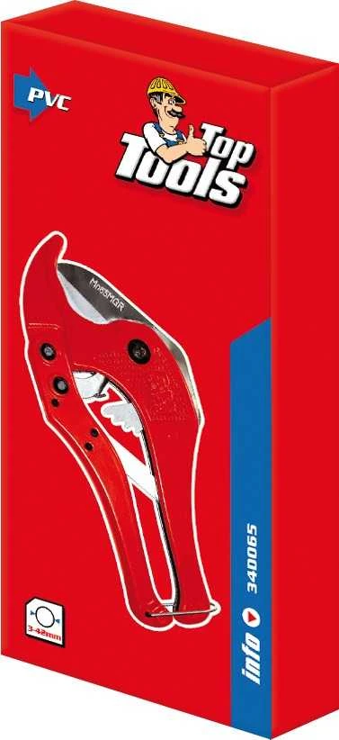 Top Tools Prietaisas PVC vamzdžiams kirpti, 3-42 mm, TopTools, (34D065)