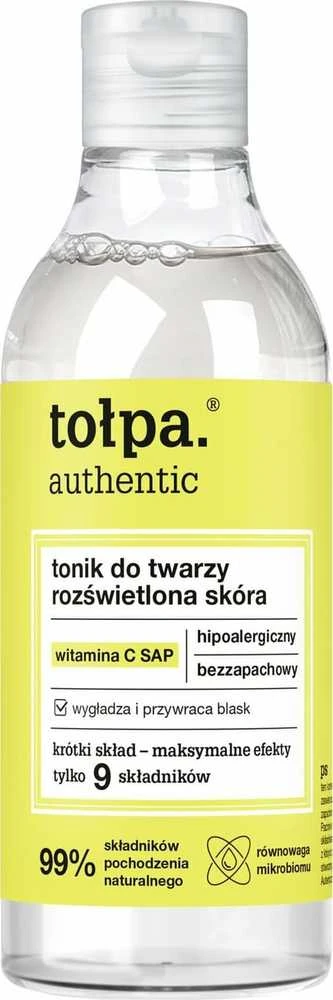 TOŁPA Autentiškas veido tonikas - šviesiai odai (vitaminas C SAP) 200 ml