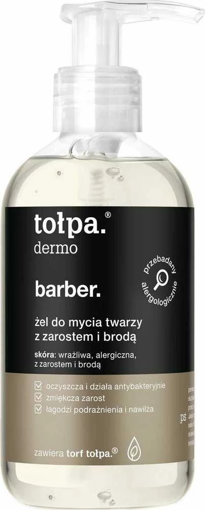 TOŁPA Dermo Barber veido prausiklis su ražiena ir barzda 150 ml
