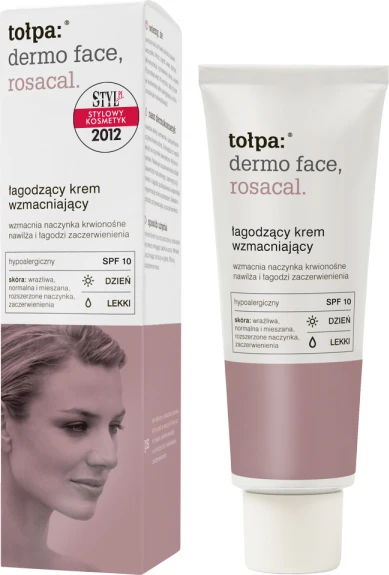 TOŁPA Dermo Face Rosacal Strengthening Soothing Kremas SPF10, dienai 40 ml