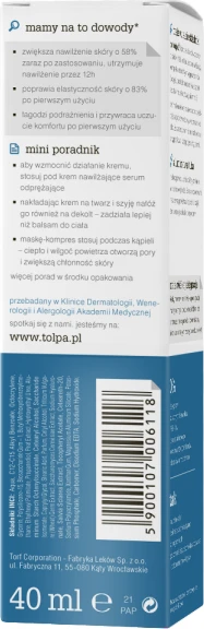 TOŁPA Dermo Face Hydrativ Hyaluronic Rich drėkinamasis kremas SPF10 dienai 40 ml