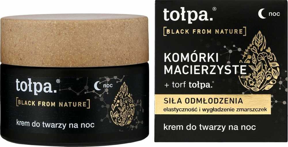 TOŁPA Juodas From Nature naktinis veido kremas - atjauninimo galia 50 ml
