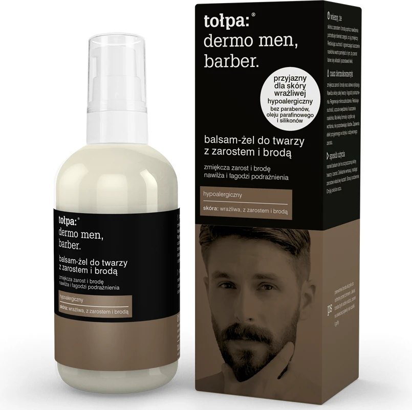 TOŁPA Dermo Barber balzamas-gelis veidui su ražiena ir barzda 75 ml