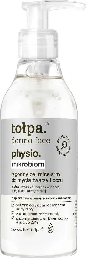 TOŁPA Dermo Face Physio Microbiome švelnus micelinis gelis veidui ir akims prausti 195 ml