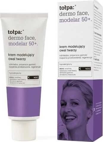TOŁPA Dermo Face Modelar 50+ Kremas modeliuojantis veido ovalas nakčiai 40 ml