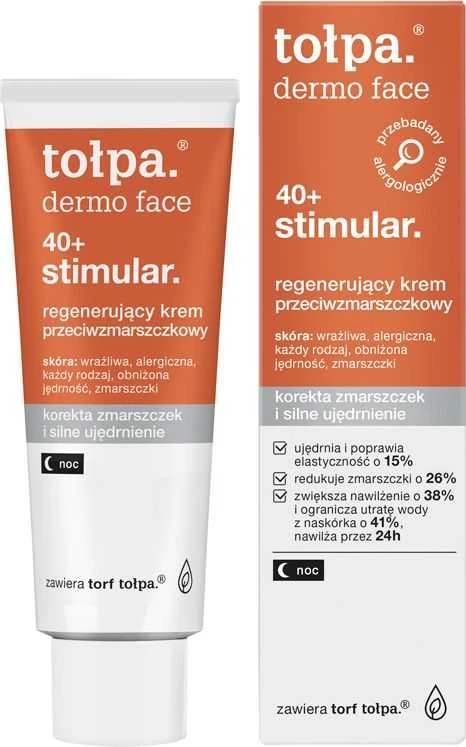 Atkuriamasis naktinis kremas nuo raukšlių TOŁPA Dermo Face Stimular 40+ 40 ml