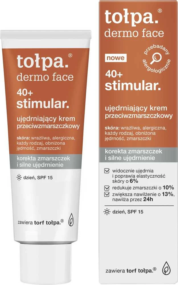 TOŁPA Dermo Face Stimular 40+ stangrinantis dieninis kremas nuo raukšlių SPF15 40 ml