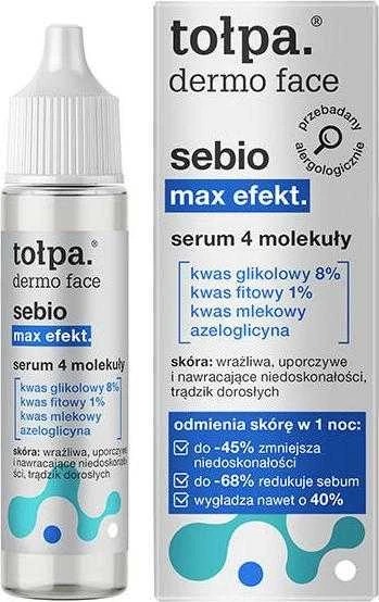 TOŁPA Dermo Face Sebio+ veido serumas – 4 molekulės 20 ml