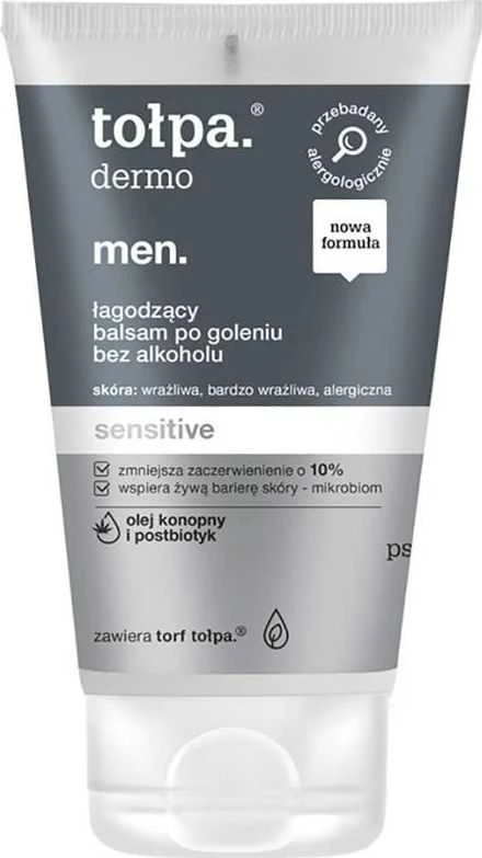 TOŁPA Dermo Men Raminamasis balzamas po skutimosi be alkoholio Sensitive 100 ml