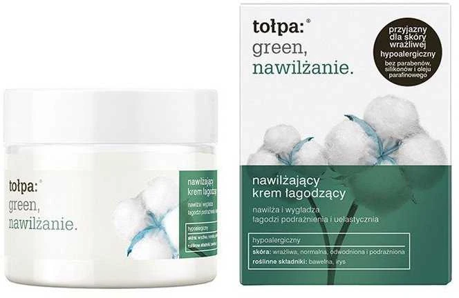 TOŁPA Žalias Drėkinamasis raminamasis kremas 50 ml