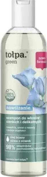 TOŁPA Žalias Moisturizing Šampūnas ploniems ir švelniems plaukams 300 ml